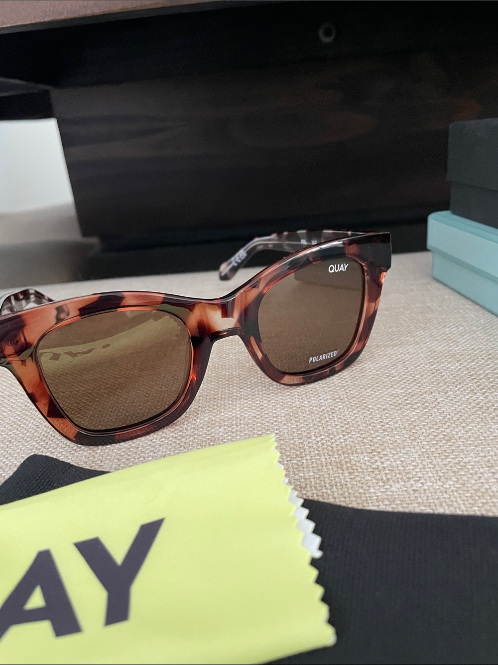 QUAY Tortoiseshell Polarized Sunglasses